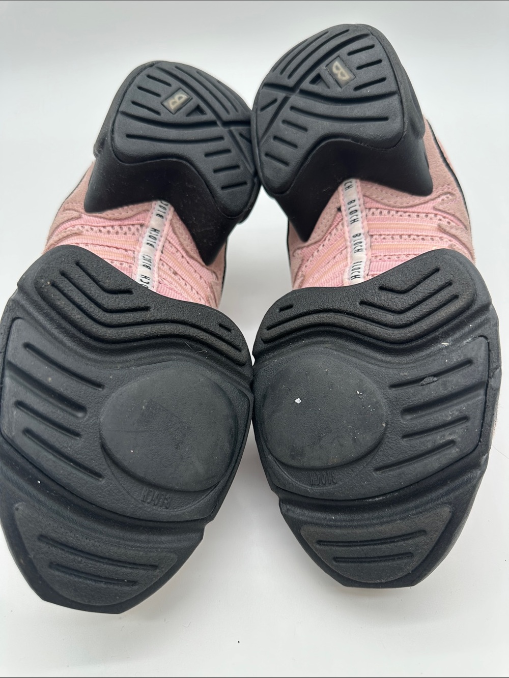 Bloch Boost Pink and Black Mesh Split Sole Dance Sneakers - Picture 7 of 9